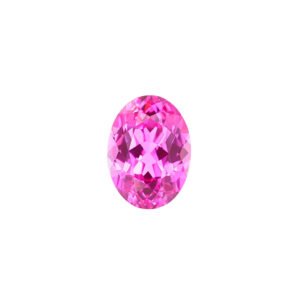 Oval lab grown hot pink sapphire