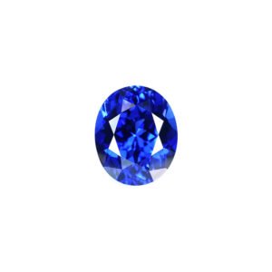 Oval cut lab grown blue sapphire