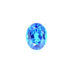 Oval cut lab grown cobalt blue spinel